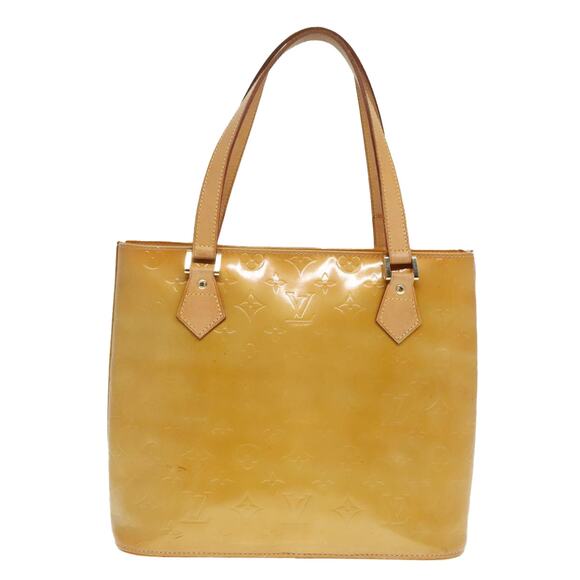LOUIS VUITTON Monogram Vernis Houston Hand Bag Beige M91004 - Picture 2 of 16